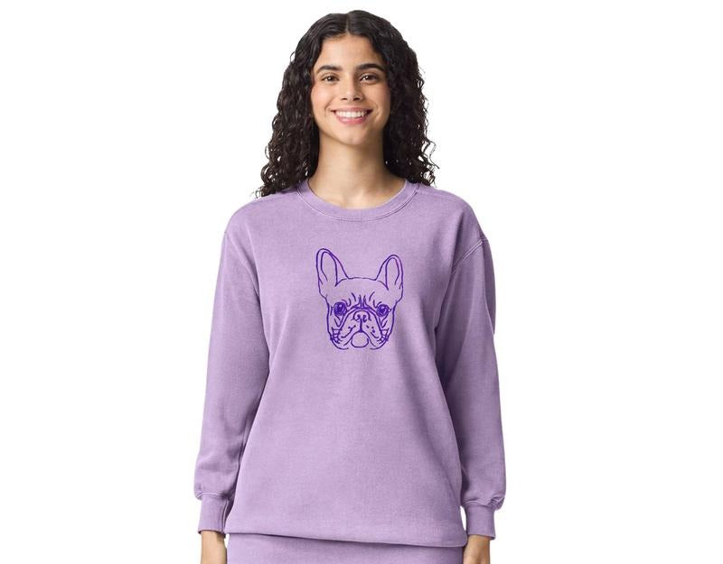 Custom Colors Embroidered Sweatshirt with Monochromatic French Crewneck Comfortable Fit Durable Statement Piece Shirt Hoodie