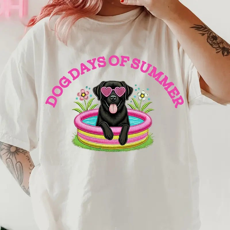 Custom Dog Days of Summer Shirt ~ Unisex Apparel Relaxed Fit Printed In The USA Clothing Womenswear Casual Comfort Cotton...