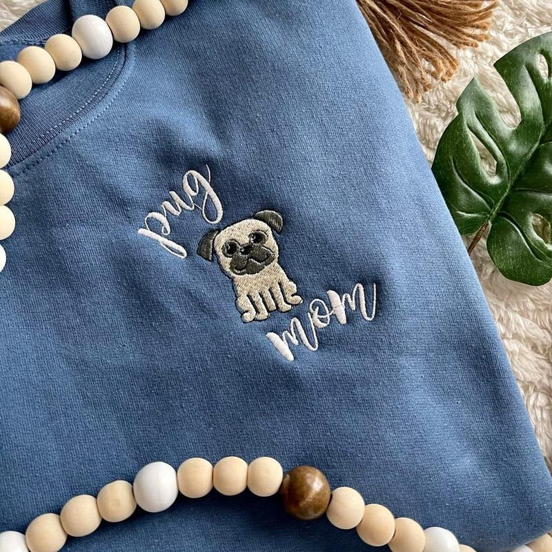 Custom Embroidered Dog Sweatshirt Shirt Hoodie | PrintMintTees.com