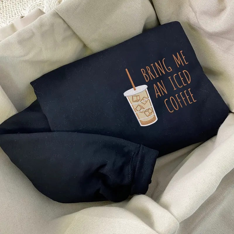 Custom Iced Coffee Embroidered Rocks T-Shirts, Hoodie, Sweatshirt
