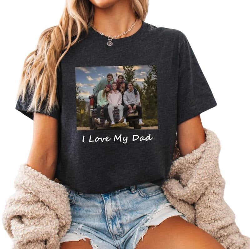 Custom Photo Comfort Colors Shirt, Custom Picture T-Shirt, Birthday Photo Shirt, Holiday Gift, Family Picture Tee, Custom...