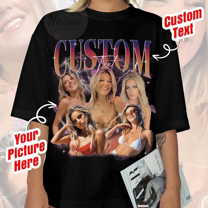 Custom Your Own Bootleg Tee, Retro Custom Bootleg Rap Tee, Custom Bootleg, Custom Your Photo, Insert Your Design, Vintage...