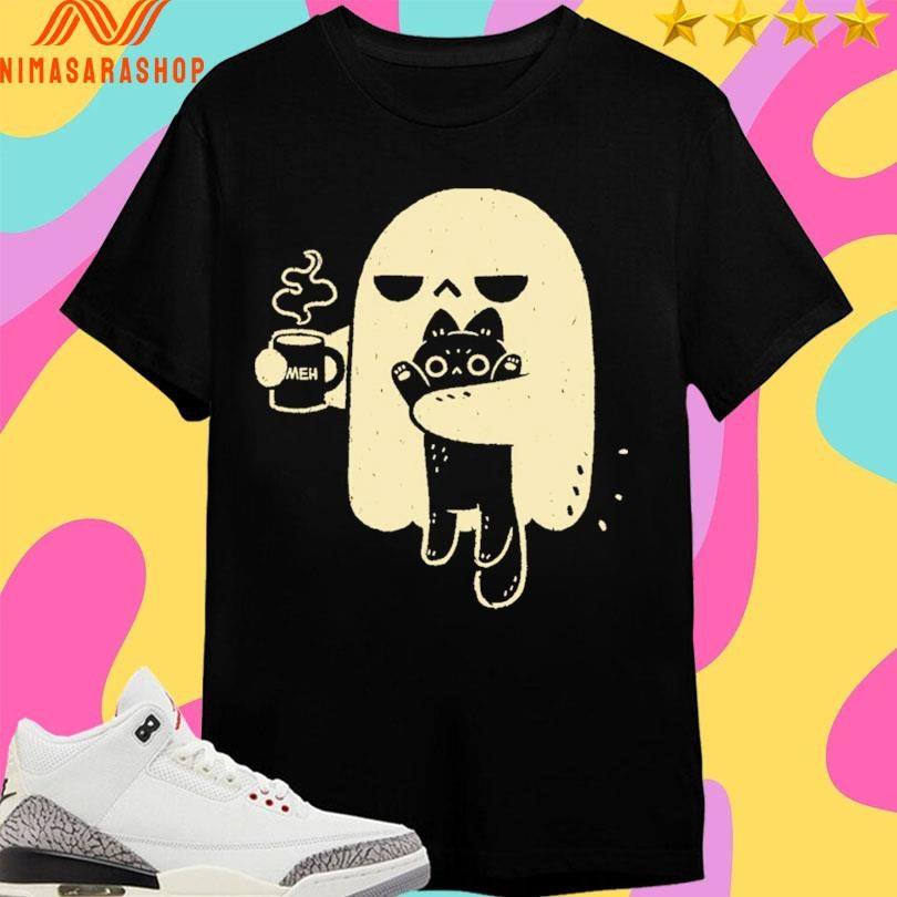 Cute Ghost Holding Cat Shirts
