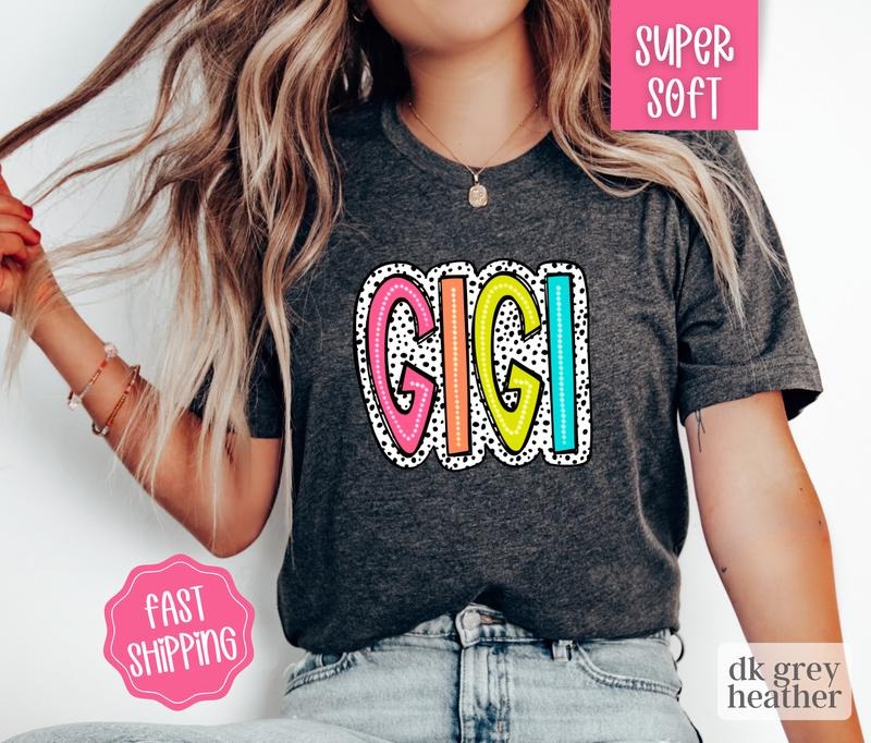 Cute Gigi Shirt, Mother's Day Gift, Gigi  Crewneck, Oversized Shirt, Gift for Gigi Hoodie, Sweatshirt | PrintMintTees.com