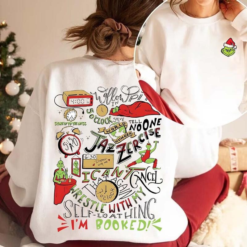 Cute Grinch Christmas Crewneck Sweatshirt, Hoodie, T-shirt | PrintMintTees.com