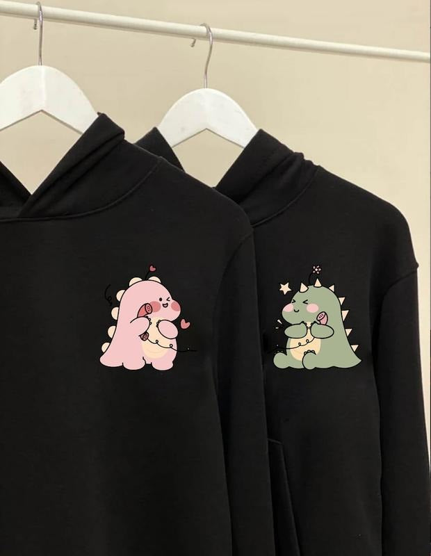 Cute Kawaii Dinosaur Unisex Hoodie, Sweatshirt, T-shirt, Gift For Couple, gift for couple, Gift For Lovers, trendy ...