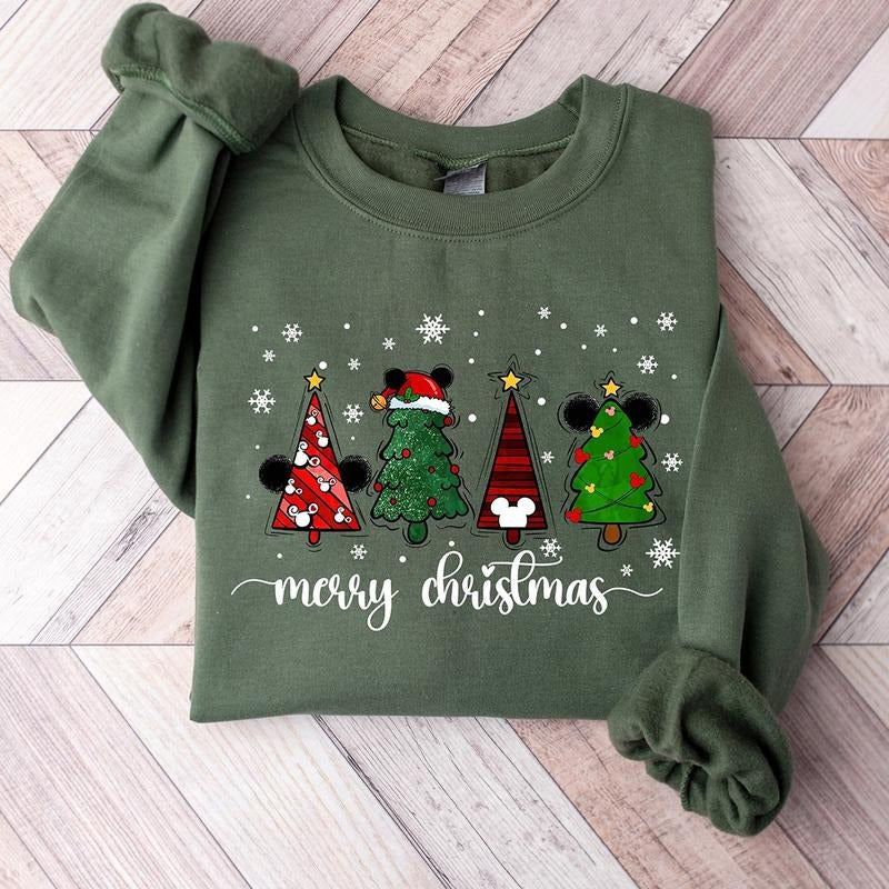 Cute Merry Christmas Crewneck Sweatshirt, Hoodie, T-shirt, Cute Christmas Gifts | PrintMintTees.com