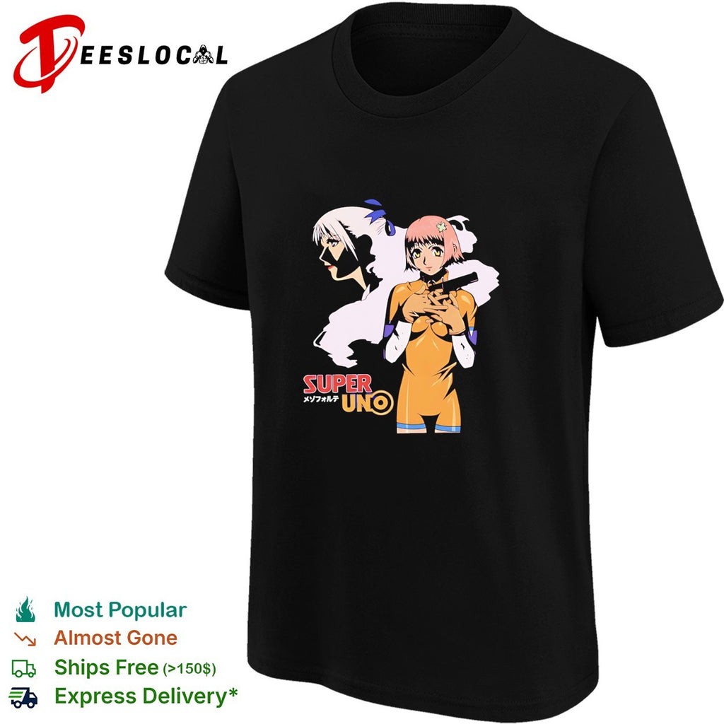 Cute Mezzo Forte holding pistol retro shirt