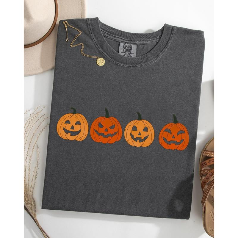 Cute Mini Pumpkins, Halloween, Retro, Fall, Autumn, Jack-o-lanterns Shirt, Women's Comfort Color Tee, Tshirt Hoodie...
