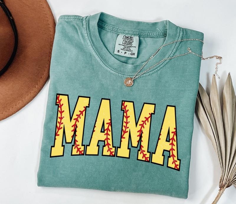 Cute Softball Mama Shirt, Mothers Day Gift For Softball Mom, Gift For Softball Lover Mom Shirt, Mothers Day Shirt,...