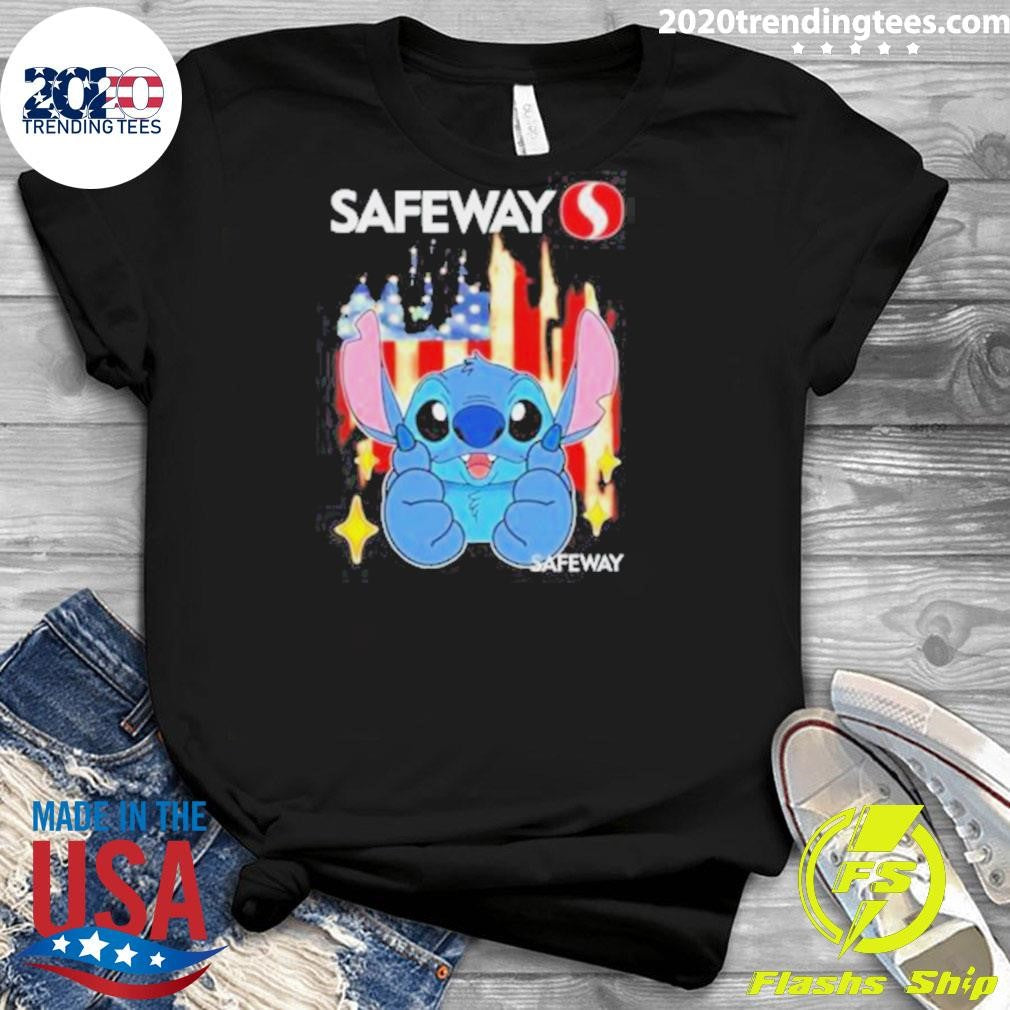 Cute Stitch Like Safeway Usa Flag Shirt