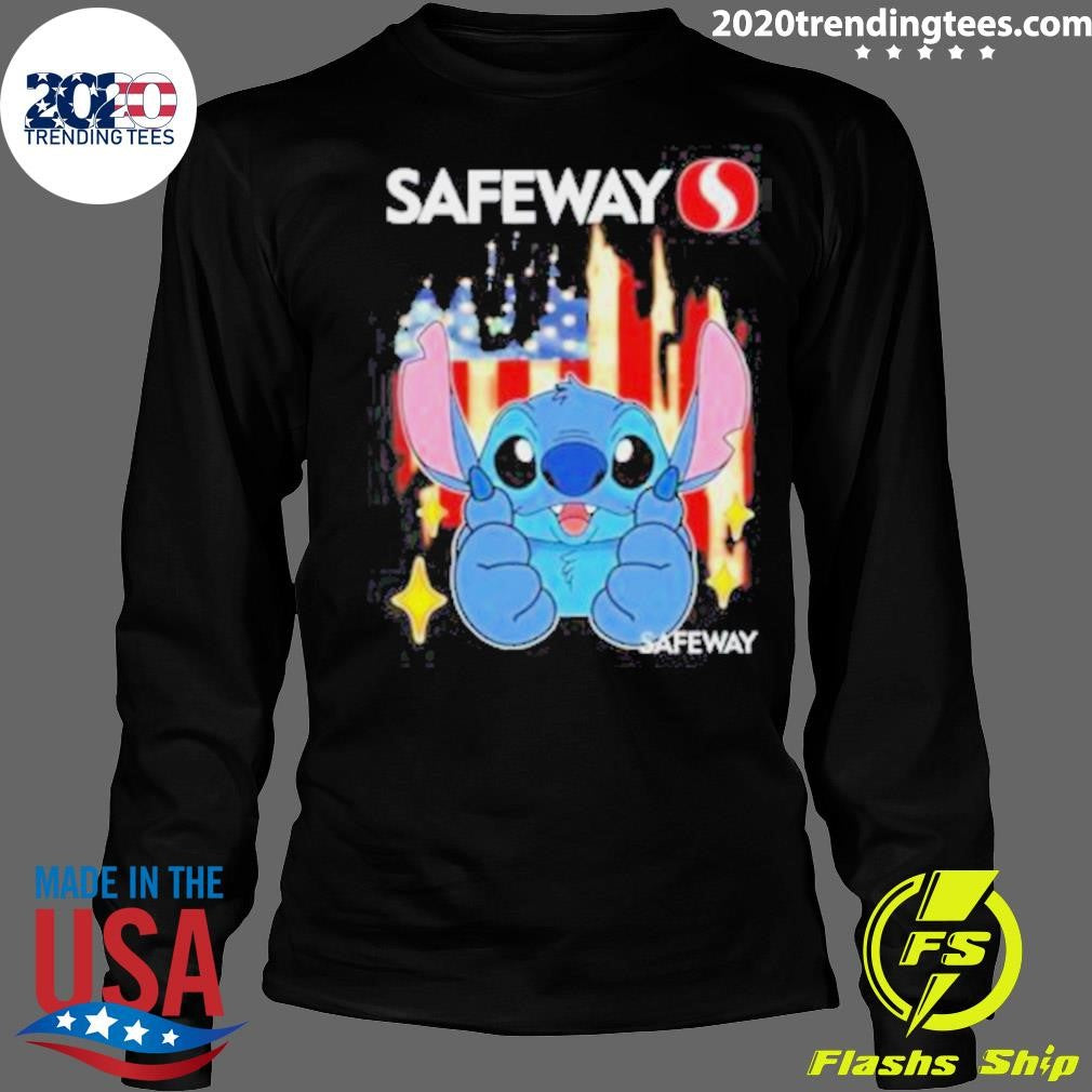 Cute Stitch Like Safeway Usa Flag Shirt