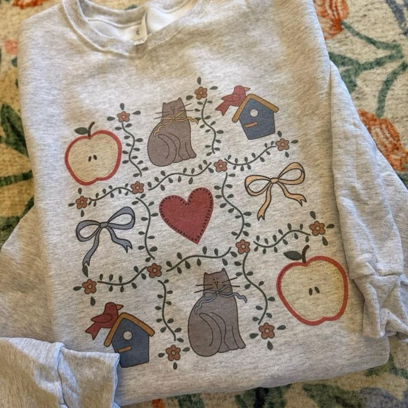 Cutesy Cottage Collage Sweatshirt Shirt Hoodie | PrintMintTees.com
