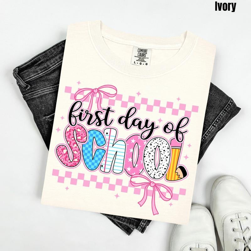 Cutesy First Day Comfort Colors T-Shirt 'NLB' Hoodie Sweatshirt | PrintMintTees.com