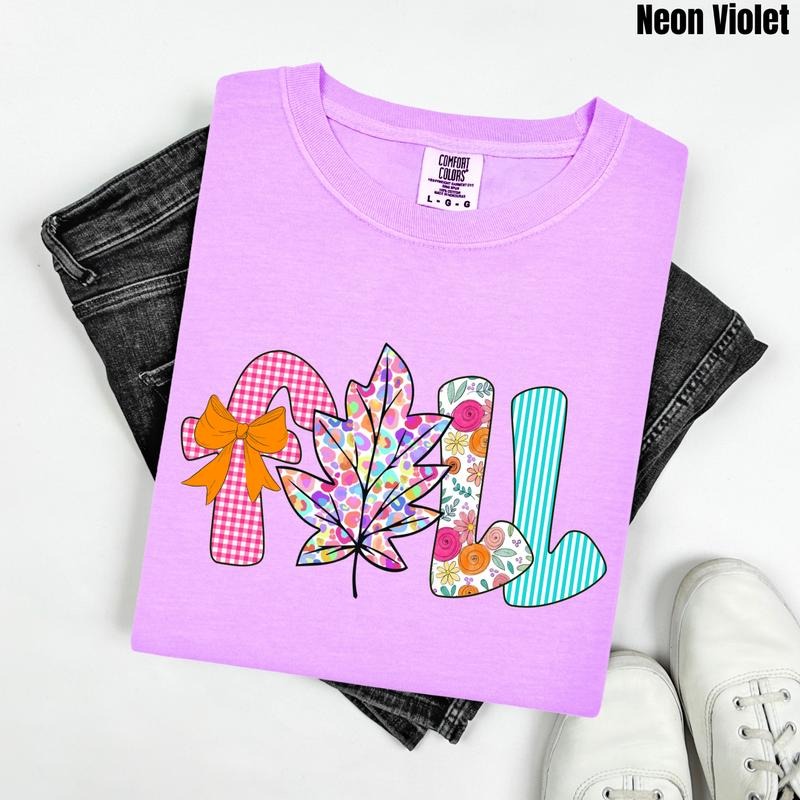 Cutie Fall Patterns Comfort Colors 'NLB' Shirt Hoodie Sweatshirt