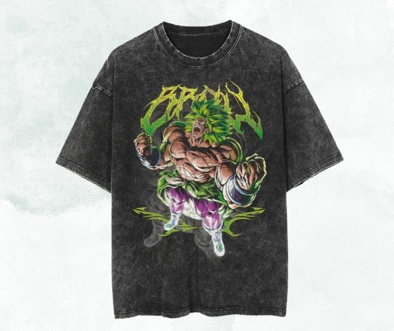 DBZ Broly Anime T-Shirt, Workout T-Shirt, Gift for Him, Weightlifting T-Shirt, Vintage T-Shirt Menswear Top Hoodie Sweatshirt