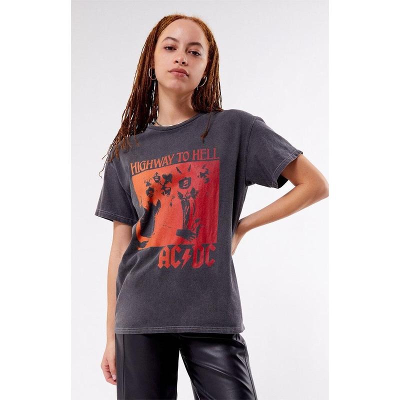 Daisy Street AC DC Gradient Washed T-Shirts, Hoodie, Sweatshirt