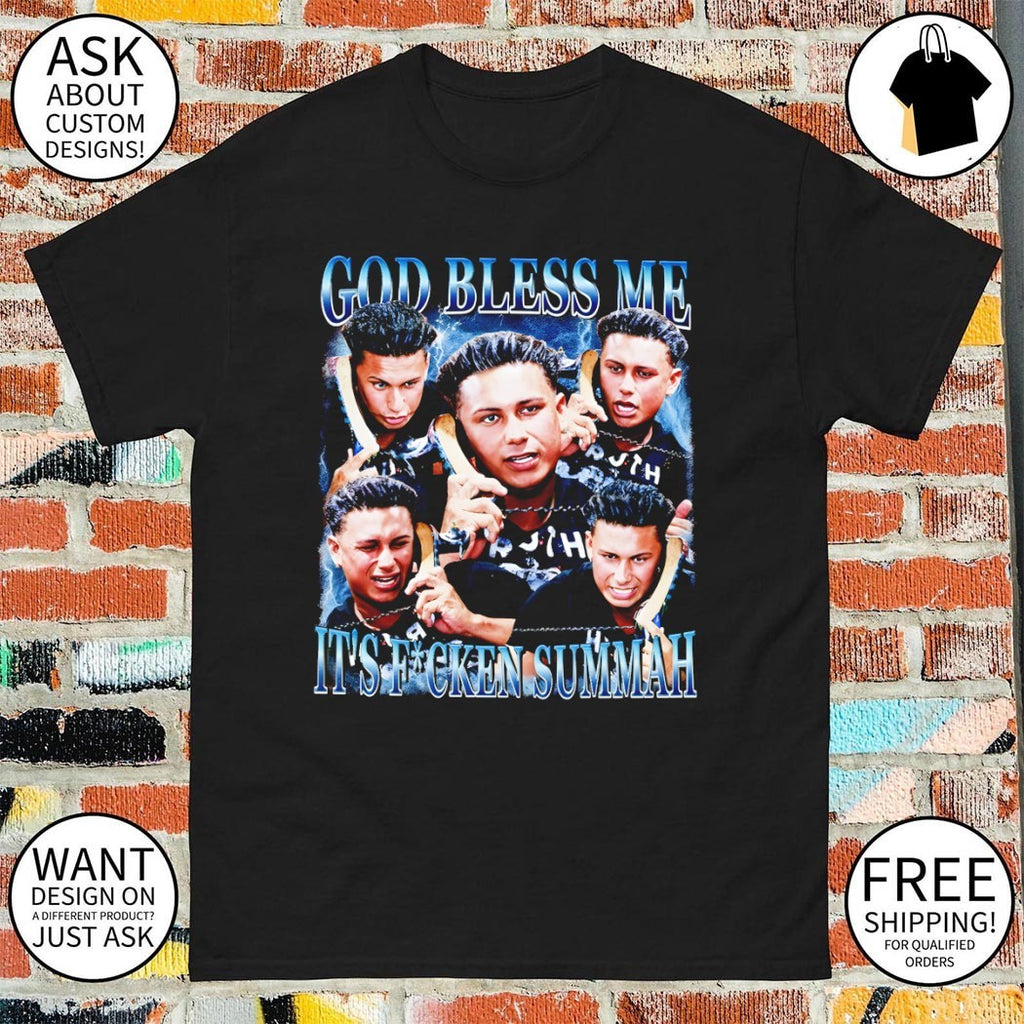 DJ Pauly D God bless me it’s fucken summah graphic shirt