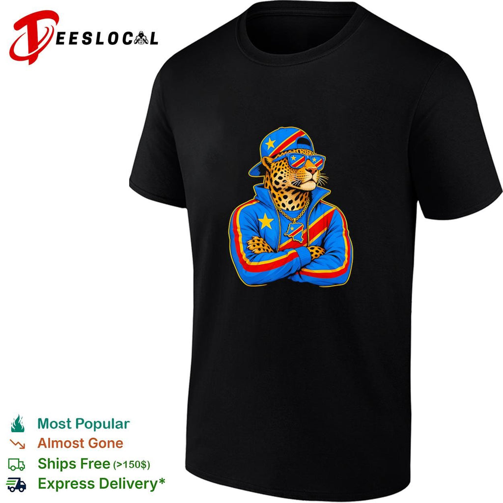 DR Congo cool leopard shirt
