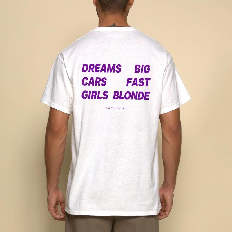 DREAMS BIG. CARS FAST. GIRLS BLONDE Shirt, Funny Tee, Mens Streetwear Hoodie Sweatshirt | PrintMintTees.com