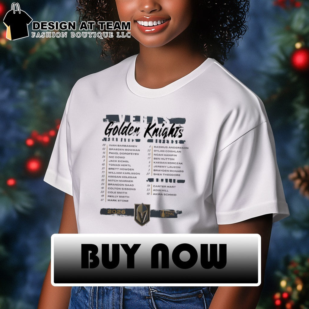 Vegas Golden Knights 2026 Stanley Cup Final Roster shirt