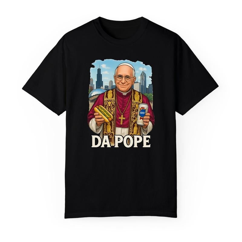 Da Pope Chicago Unisex T-Shirt, Jesus T-Shirt Gift, Christian Tee Hoodie Sweatshirt | PrintMintTees.com
