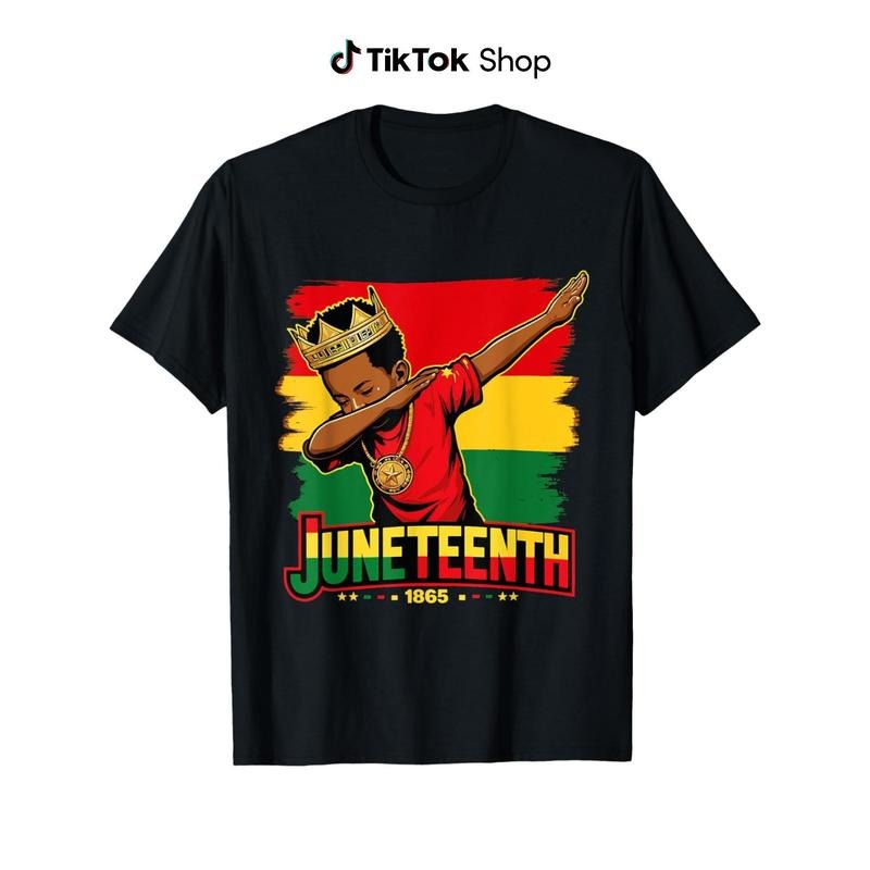 Dabbing Black Skin King, Juneteenth 1865 Celebration T-Shirt - Juneteenth Celebrating Black Freedom 1865 African American...