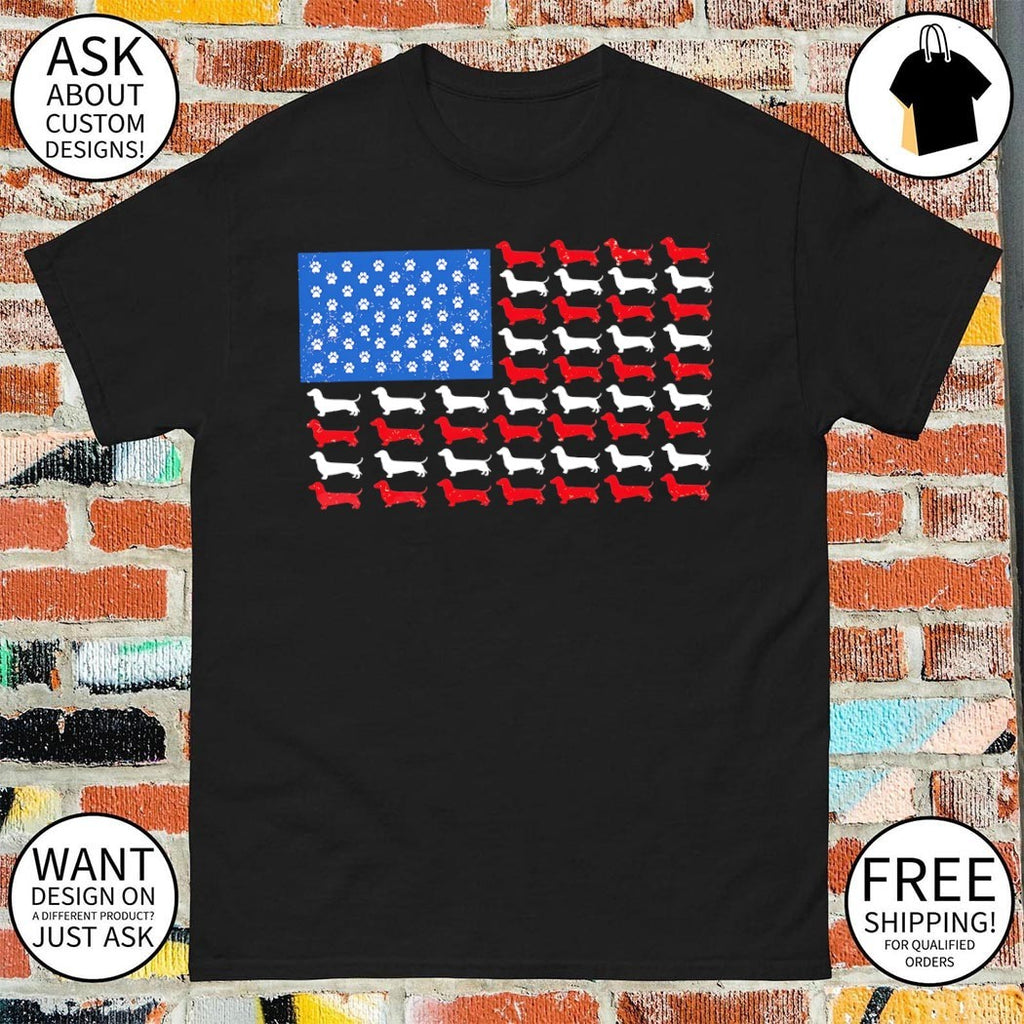 Dachshund American flag Patriotic Wiener Dog USA 4th of July Independence Day 1776 2026 shirt