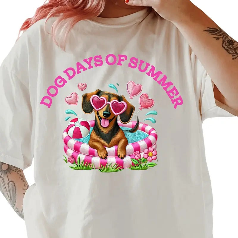 Dachshund Dog Days of Summer Shirt ~ Unisex Apparel Relaxed Fit Printed In The USA Clothing Womenswear Casual Comfort...