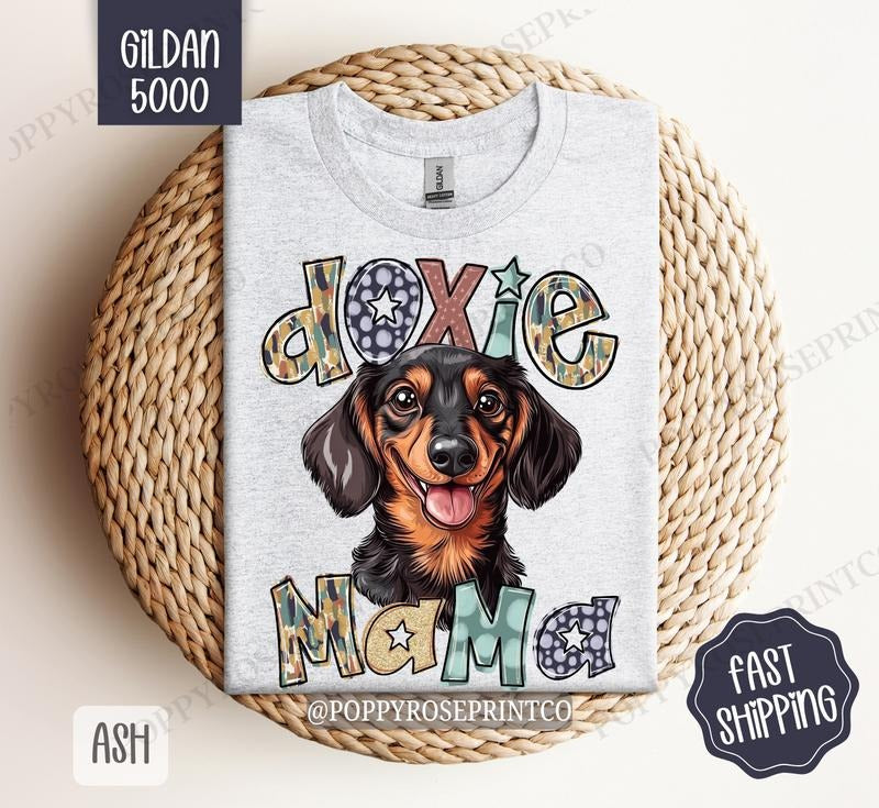 Dachshund Mama Shirt Gildan Dog Mom Cute Doxie Plus Sizes T-Shirts, Hoodie, Sweatshirt