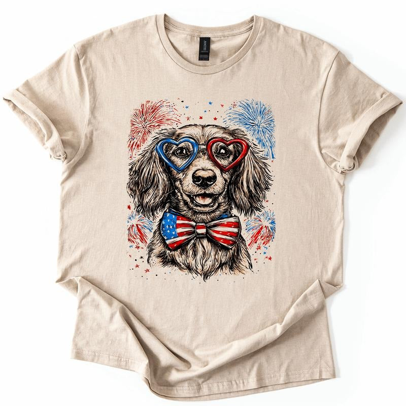 Dachshund Patriotic Dog USA America Pet Lover 4th July Soft Soft T-Shirts, Hoodie, Sweatshirt