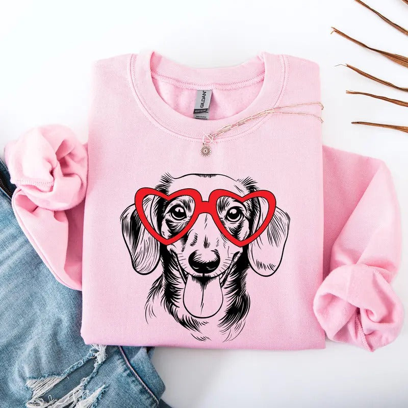 Dachshund, Dog Lover Apparel, Pet, Dog Breed, Cute Sweatshirt, Crew Neck, Women's, Crewneck T-Shirts, Hoodie