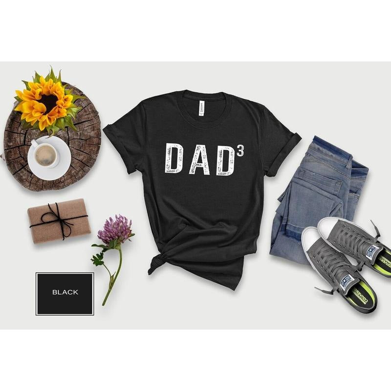 Dad 3 Men's T shirt, Dad Squared Shirt, Dad Of 3 Shirt, Father of 3 Kids, Fathers Day Shirt Hoodie Sweatshirt