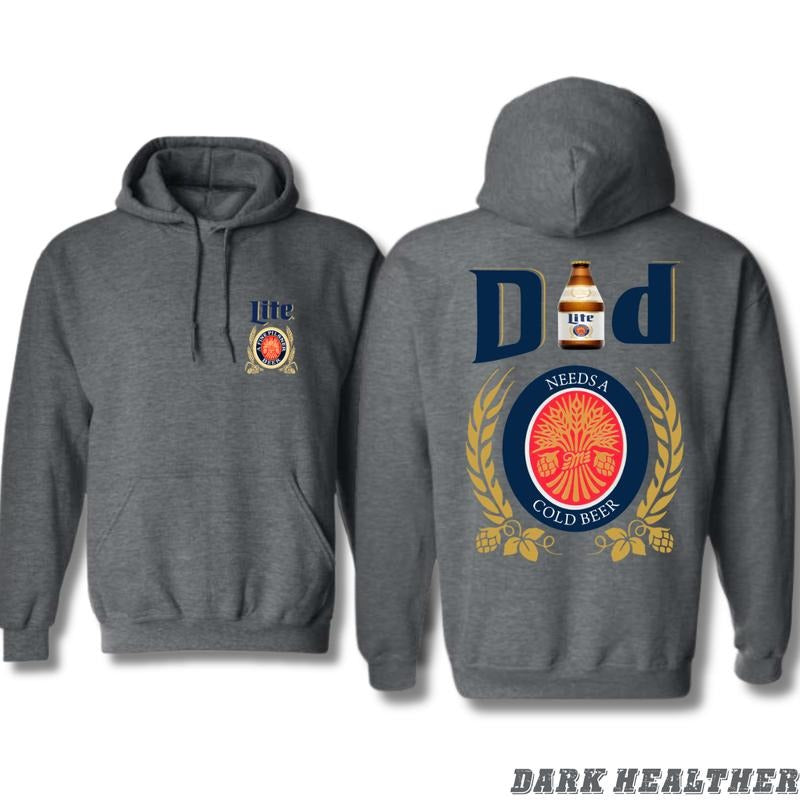Dad Beer Hoodie - Funny "Dad Needs a Cold Beer" Sweatshirt - Perfect Gift for Beer-Loving Fathers Menswear Tops Classic...