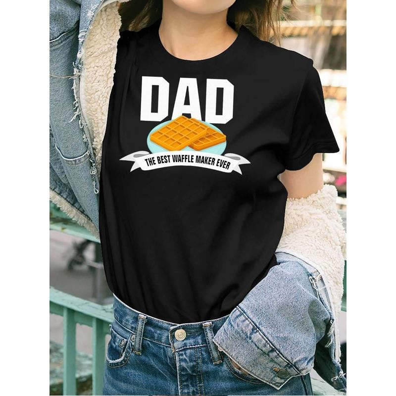 Dad Best Waffle Maker Ever Father'S Day funny Womens Short Sleeve T-shirt black Hoodie Sweatshirt | PrintMintTees.com