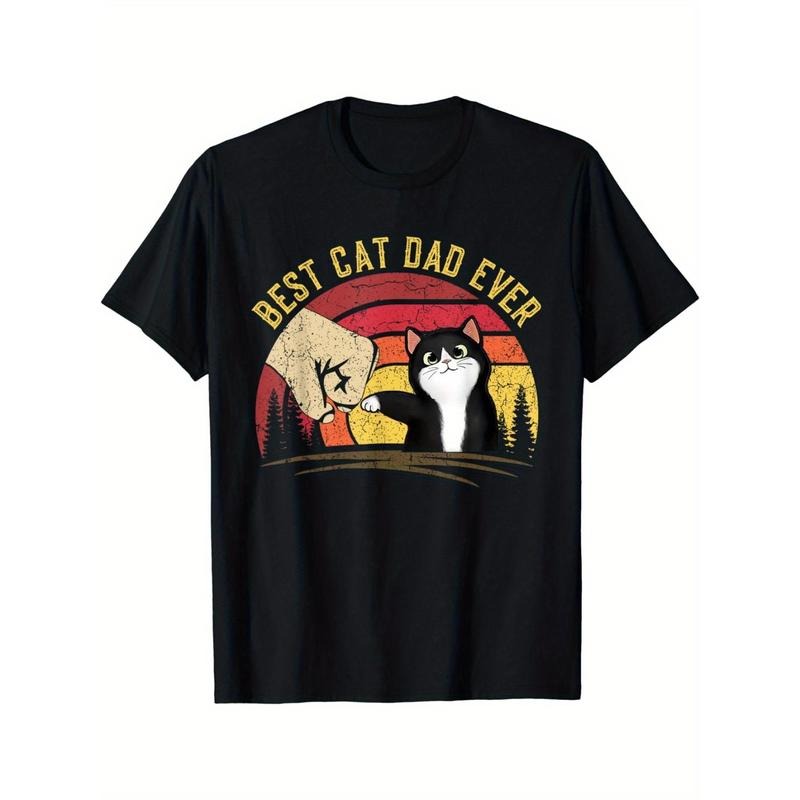 Dad Father's Day Cat Dad, vintage best cat Dad T-shirt  made in usa Hoodie Sweatshirt | PrintMintTees.com