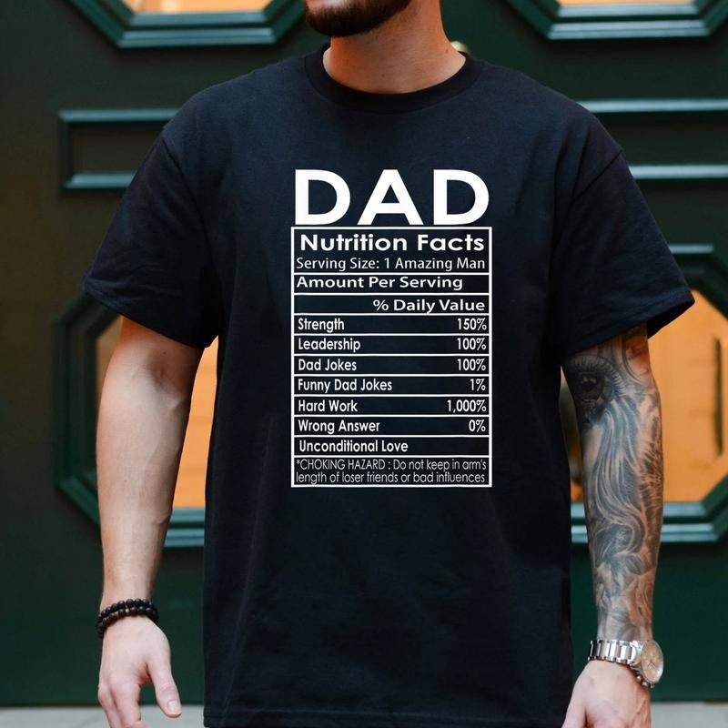 Dad Nutrition Facts Shirt, Funny Father's Day Shirt, Dad Shirt, Dad Gift Hoodie Sweatshirt | PrintMintTees.com