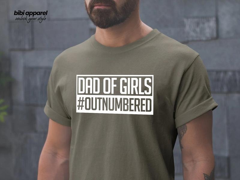 Dad Of Girls Outnumbered Shirt, Gift for Grandpa Shirt, New Dad Shirt, Dad Shirt, Daddy Shirt, Father's Day Shirt Hoodie...