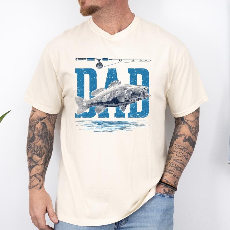 Dad, Fishing, Father's Day, Boyfriend, Husband, Brother, Guy Gift, Comfort Colors T-Shirt, Comfort Colors Tshirt, Men's...