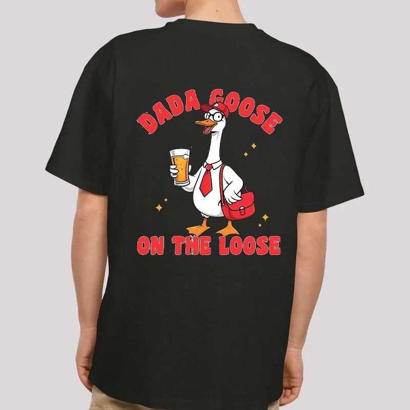 Dada Goose On The Loose Shirt, Goose On The Loose Father Day Shirt, Silly Goose Dad Crewneck, Funny Goose Gift For...