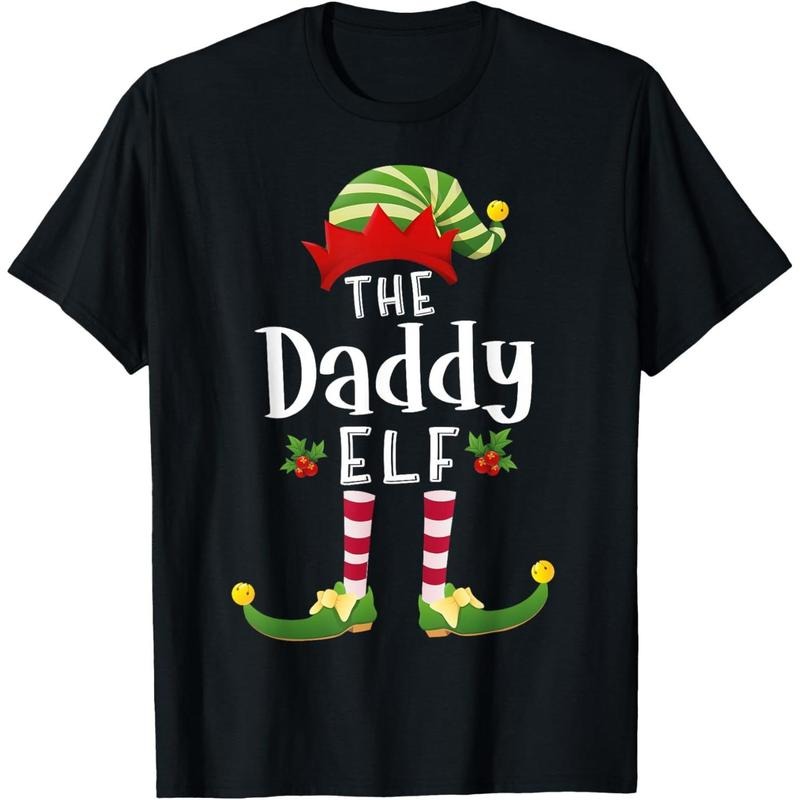 Daddy Christmas Elf Matching Pajama X-Mas Party T-Shirt Hoodie Sweatshirt | PrintMintTees.com