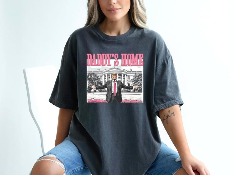 Daddy'S Home Shirt White House Trump 2024 Shirt Trump Funny Trump Trump Republican Funny Trump 2024 T-Shirts, Hoodie, Sweatshirt
