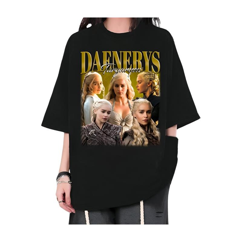 Daenerys Targaryen T-Shirt, Daenerys Targaryen Tees, Hip hop Shirt, 90's Fans Gift Hoodie Sweatshirt | PrintMintTees.com