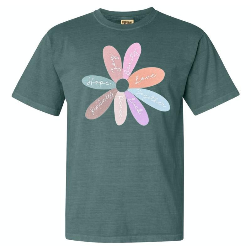 Daisy Affirmations Comfort Colors T-Shirt Hoodie Sweatshirt | PrintMintTees.com