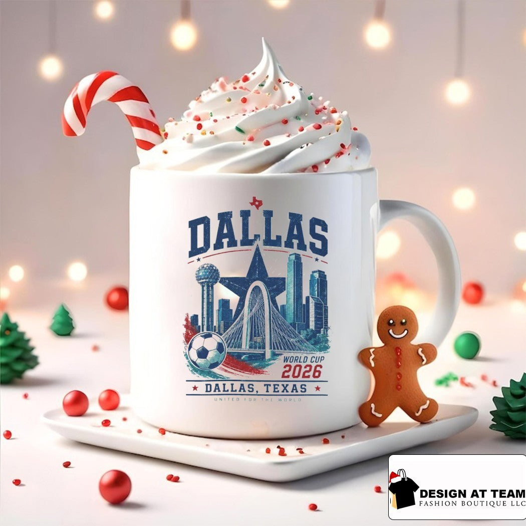 Dallas 2026 World Cup Soccer Skyline Graphic United for the world shirt