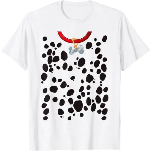Dalmatian Costume Print Dog Dalmatians Halloween Adult Kids T-Shirt  Made in USA Hoodie Sweatshirt | PrintMintTees.com