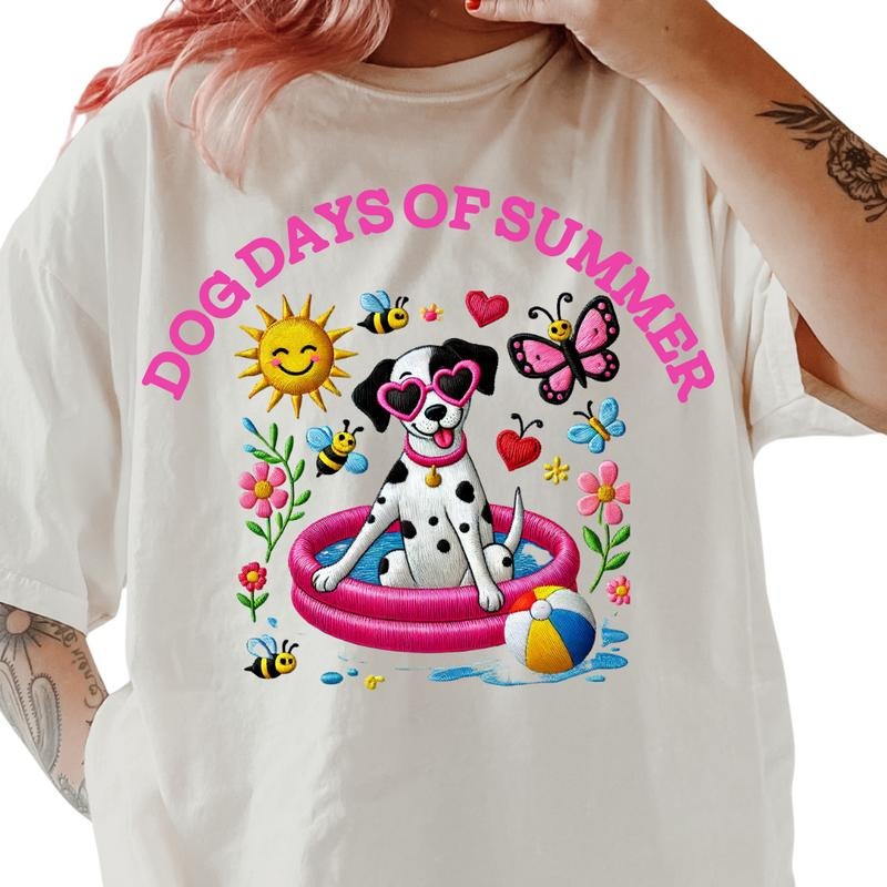 Dalmatian Dog Days of Summer Shirt ~ Unisex Apparel Relaxed Fit Printed In The USA Clothing Womenswear Casual Comfort...