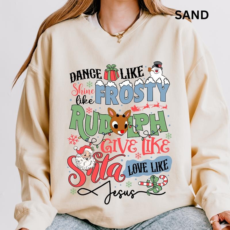 Dance Like Frosty Sweatshirt,  Christmas Graphic Sweatshirt for Men and Women