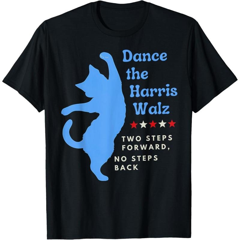 Dance the Harris Walz 2024 Cat Lady Vote Kamala Election T-Shirt made in usa Hoodie Sweatshirt | PrintMintTees.com