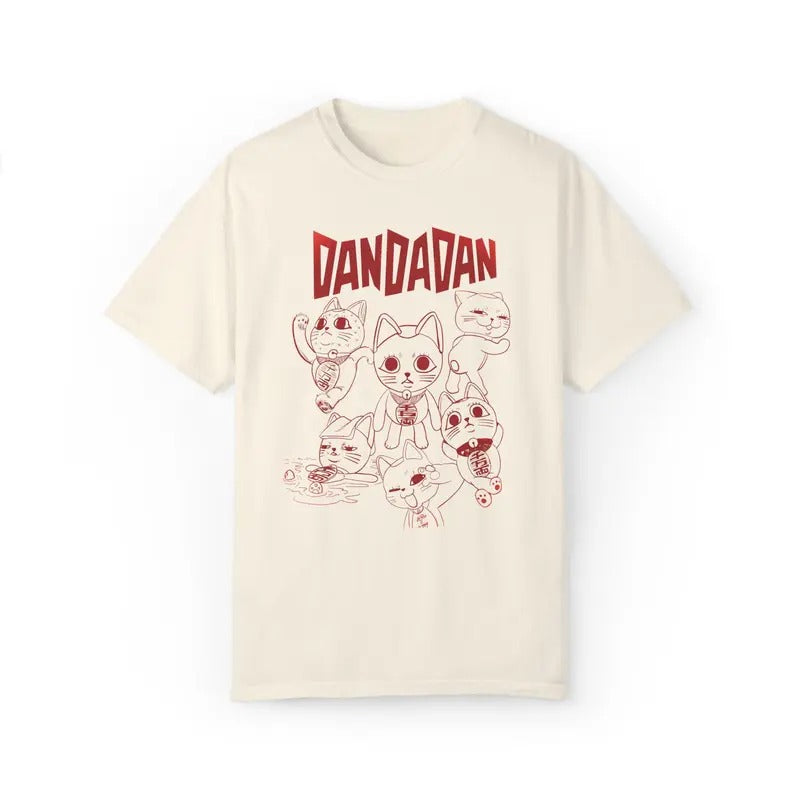 Dandadan Cat Anime Cute Funny Manga T-Shirt, Turbo Granny Kawaii Graphic Shirt, Humorous Gift for Anime Fans Hoodie...
